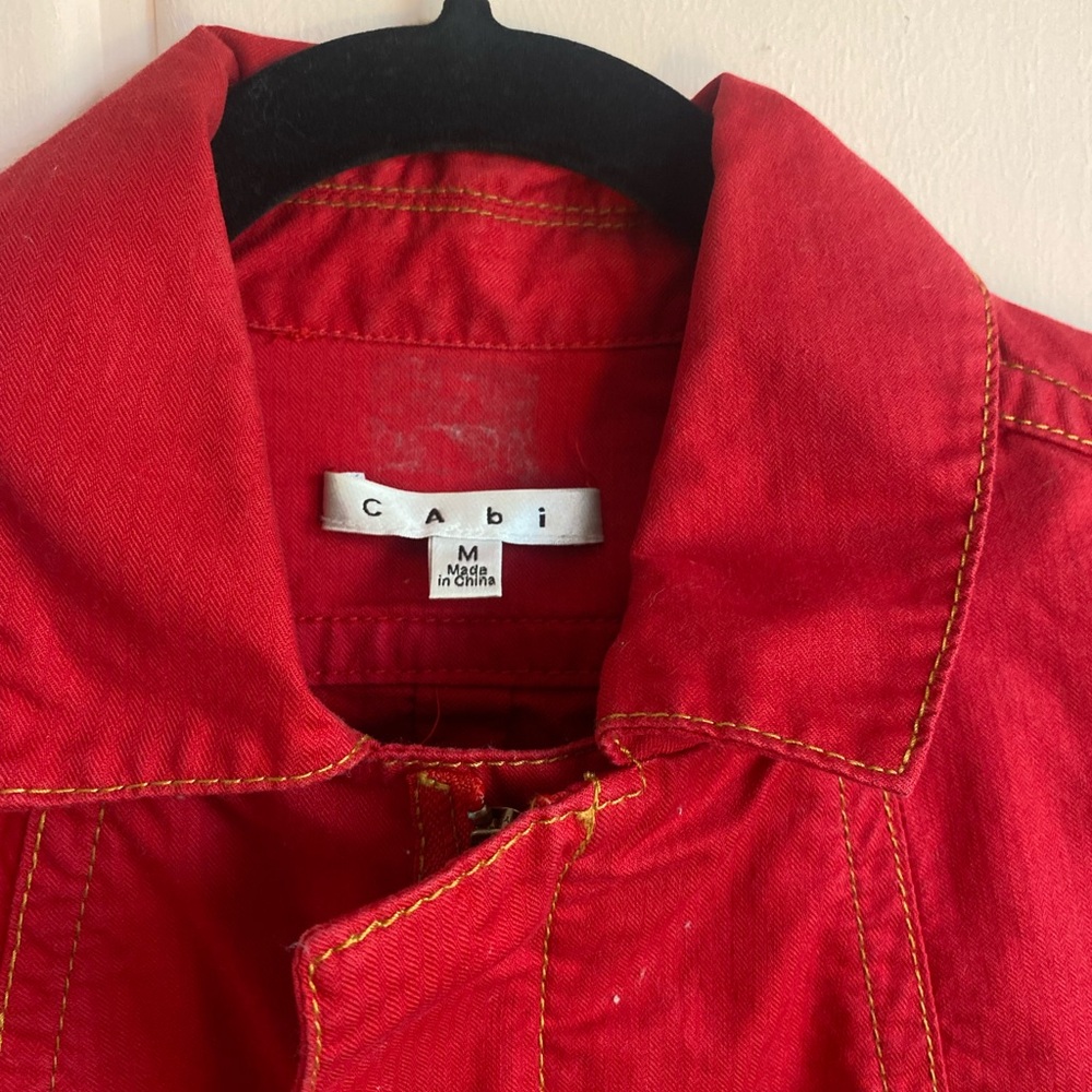 CAbi Red Utility Jacket for Women SzMedium - Picture 3 of 5